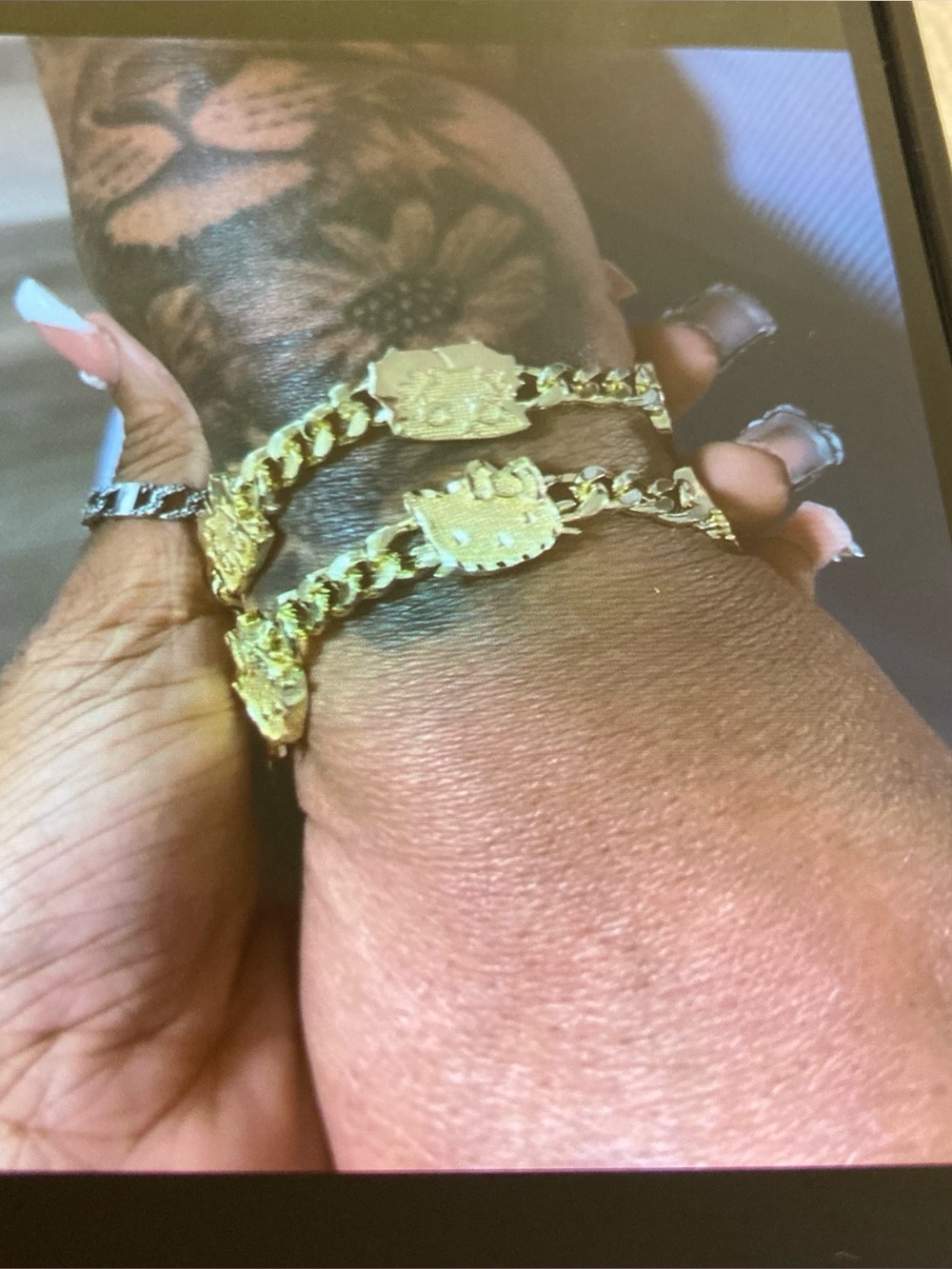 Gold Link Charm Bracelet - Women Jewelry